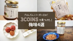 ３COINSで見つけた！梅味商品４選／ごはんもんシリーズに注目！